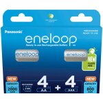 2x4 panasonic eneloop kombipack 4xaa + 4xaaa akkus bk - kjmcde44e