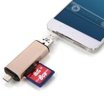 3 en 1 type - c & micro usb & usb 2. 0 lecteur de carte sd / tf 3 ports pour smartphones / pc compatibles ...