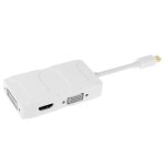 3 en 1 mini displayport mle vers hdmi + vga + dvi convertisseur femelle pour mac book pro air, longueur ...