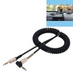 3. 5mm 3 p�les m�le � m�le audio aux c�ble enroulable r�tractable, longueur: 1. 5m (noir)