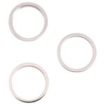 3 pcs camra arrire verre verre mtal nettoyant hoop bague pour iphone 13 pro (blanc)