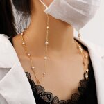 3 pcs retro handmade pearl multi - purpose anti - lost hanging lanyard mask lunettes cha�ne (or)