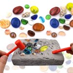 3 pices colores de pierres prcieuses archologiques trsor d'excavation jouet cratif bricolage puzzle ...