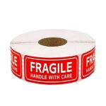 3 rouleaux manipulez soigneusement les autocollants d'avertissement fragile (f40)
