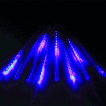 30cm 8 barres lumineuses lampe de douche de mtore, 17 led lumires luminescentes bton pour nol (lumire ...