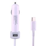 36w 5v 9v 12v 15v 3a dc usb - c / type - c adaptateur de voiture avec 1 port usb pour apple macbook a1534, ...