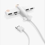 3life - 308 5v 0. 5a 4 interfaces usb air force one extender hub data hub (blanc)