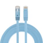 3m cat6 cble plat ethernet rseau lan ultra - plat, cordon rj45 (bleu)