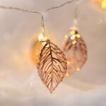 3m feuille d or rose prise usb romantique led cha�ne de vacances lumi�re, 20 leds adolescente style warm ...