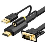 3m jh hv10 1080p c�ble hdmi vers vga projecteur tv box ordinateur portable c�ble adaptateur d'affichage ...