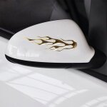 4 autocollants de voiture de mod�le de flamme de pcs (or)