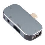 4 in 1 usb - c / type - c male to usb - c / type - c + 3. 5mm aux + usb 3. 0 + usb female adapter