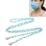 4 pcs collier personnalis  la main cristal perle chane masque anti - perdu lanyard lunettes chane ...