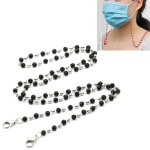 4 pcs collier personnalis  la main cristal perle chane masque anti - perdu lanyard lunettes chane ...