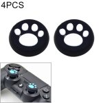 4 pcs housse de protection en silicone pour patte de chat mignon pour manette de jeu ps4 / ps3 / ps2 ...