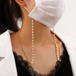 4 pcs retro love pearl multi - purpose anti - lost hanging mask lunettes cha�ne (or)