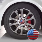 4 pcs usa drapeau autocollant de voiture en m�tal moyeu de roue cap couverture de centre couverture
