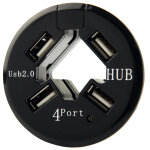 4 ports usb 2. 0 haute vitesse hub (noir)