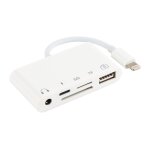 5 en 1 8 broches vers hub usb et usb - c / type - c et couteurs 3, 5 mm et lecteur de carte sd et tf ...