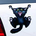 5 autocollants de chat noir mod�le halloween autocollant de voiture d�cor