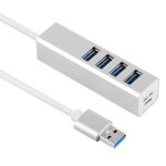 5 gbps super vitesse auto / bus 4 ports usb 3. 0 hub (argent)