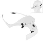 5 lentilles 1. 0x - 3. 5x loupe lunettes support bandeau loupe avec 2 lumires led grossissement des ...