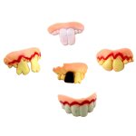 5 pcs halloween prank drle divers modlisation entier effrayante dents en dentier faux bretelles pour ...