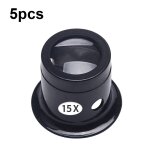 5 pices loupe d'oculaire lentille en verre loupe de rparation de type d'oculaire, fois: 15x