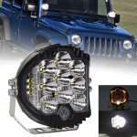 5 pouces dc12v - 24v 5000lm 6500k 50w phare de voiture led pour jeep wrangler / harley