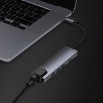 5 sur 1 usb type - c  rj45 + usb3. 0 x 2 + adaptateur de moyeu pd + hdmi