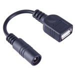 5. 5 x 2. 1mm dc femelle vers usb af dc c�ble de connexion m�le pour adaptateur pour ordinateur portable, ...