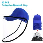 50 pcs anti - saliva splash anti - spitting anti - fog anti - oil protective baseball cap mask masque ...
