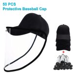 50 pcs anti - salive splash anti - spitting anti - fog anti - oil protective baseball cap mask masque ...