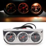 52mm 12 v universel voiture modifi� triple m�tre 3 en 1 jauge de presse � huile + jauge de temp�rature ...