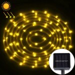 5m 400 - 600lm lumi�re de la corde de bo�tier, panneau solaire r�sistant � l eau 50 led avec 2m de c�ble ...