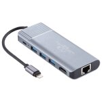 6 en 1 usb 2. 0 x 3 + hdmi + rj45 + port de charge femelle 8 broches vers adaptateur de station d'accueil ... 6 en 1 usb 2. 0 x 3 + hdmi + rj45 + port de charge femelle 8 broches vers adaptateur de station d'accueil ...