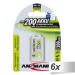 6x1 ansmann maxe nimh piles 9v - block 200 mah 5035342