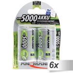 6x2 ansmann maxe nimh piles mono d 5000 mah 5030922