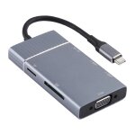 7 en 1 double usb 3. 0 + tf / sd + hdmi / vga + prise jack 3, 5 mm + station d'accueil multifonction ...