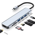 7 en 1 hdmi + sd / tf + usb2. 0x2 + usb3. 0 + pd  la station d'accueil de type hub de type c