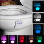 8 couleurs �clairage int�rieur veilleuses capteur de mouvement led couverture de si�ge de toilette lightbowl ...