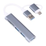 A - 807 lecteur de carte adaptateur hub usb 3. 0 et type - c / usb - c vers usb 3. 0 5 en 1