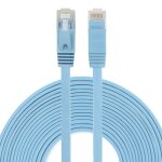 8m cat6 cble plat ethernet rseau lan ultra - plat, cordon rj45 (bleu)
