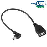 90 degrs mini usb mle vers usb 2. 0 adaptateur cble af avec fonction otg, longueur: 25cm