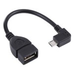 90 degr�s micro usb m�le sur c�ble d'adaptateur af usb 2. 0 avec fonction otg pour galaxy / nokia / lg ...
