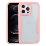 Acrylique + tpu 360 degrs couverture complte cas de protection antichoc pour iphone 13 pro (rose)