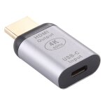 Adaptateur en alliage d'aluminium mle de type c / usb - c femelle vers hdmi mle