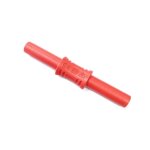 Adaptateur banane 4 mm, c�ble d'extension multim�tre, connecteur droit (rouge)