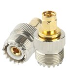 Adaptateur coaxial rf sma - j vers sl - 16 / sma m�le vers m (uhf) (argent)