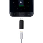 Adaptateur de coque mtallique 8 broches femelle vers micro usb mle, pour samsung / huawei / xiaomi ...